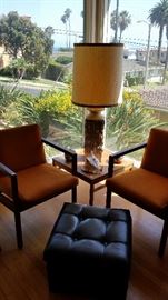 Lots of eclectic furniture, including mid century modern.