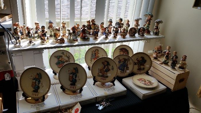 Vintage Goebel Hummel figurines & plates.