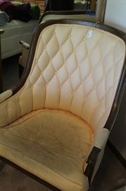 Pair tufted vintage chairs - project pieces!