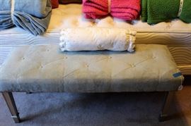 End of bed micro-suede bench