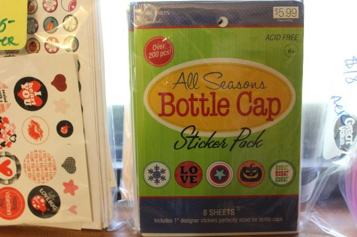 bottle cap stickers