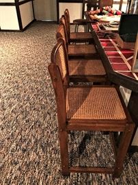 Cane and Wood Counter stools