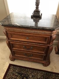 Matching Marble Top Nightstand