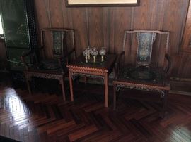 Oriental Table and Chairs. Family Heritage Estate Sales, LLC. New Jersey Estate Sales/ Pennsylvania Estate Sales.