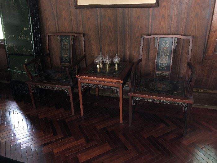 Oriental Table and Chairs. Family Heritage Estate Sales, LLC. New Jersey Estate Sales/ Pennsylvania Estate Sales. 