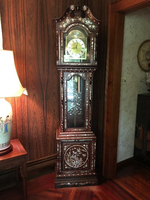 Oriental Grandfather Clock. Family Heritage Estate Sales, LLC. New Jersey Estate Sales/ Pennsylvania Estate Sales. 