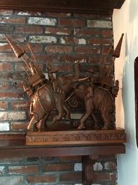 Wood Elephant Sculpture. Family Heritage Estate Sales, LLC. New Jersey Estate Sales/ Pennsylvania Estate Sales. 
