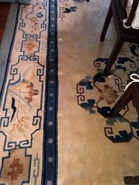 Family Heritage Estate Sales, LLC. New Jersey Estate Sales/ Pennsylvania Estate Sales. Oriental Blue and Beige Rug. 