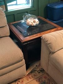 Family Heritage Estate Sales, LLC. New Jersey Estate Sales/ Pennsylvania Estate Sales. Glass Top Side Table. 