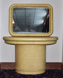  Karl Springer Style Console and Mirror