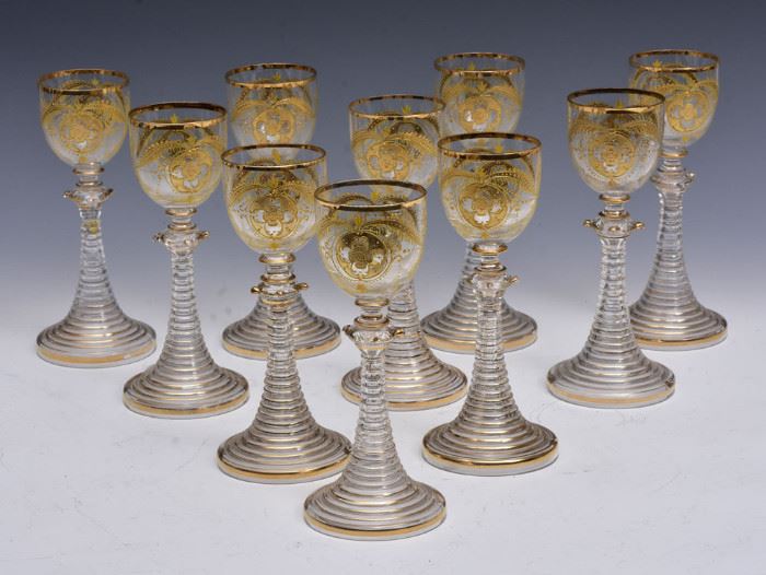 Set of 10 Rhomer Wine Glasses