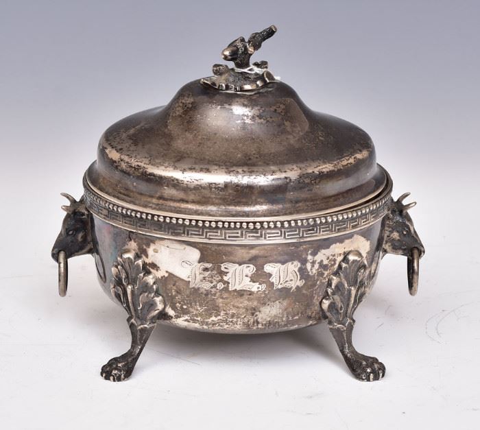 Victorian Coin Silver Serving Dish