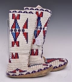 Plains Indian Beaded Boots