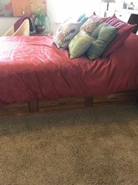 Queen Bed with Storage Underneath