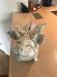 Vintage Cast Iron Pig Bank