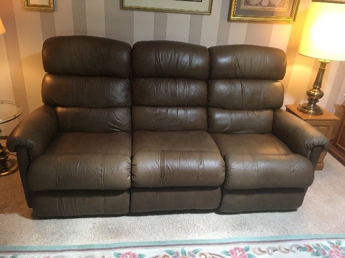 Leather La-Z-Boy Reclining Couch
