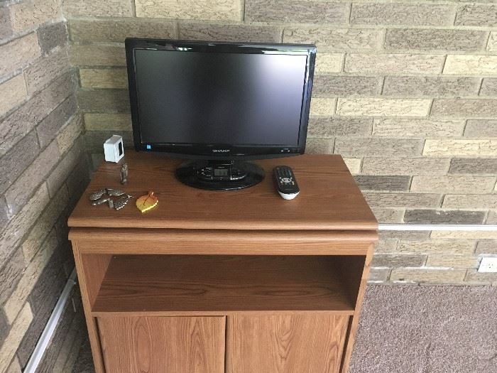 Flat screen TV and stand