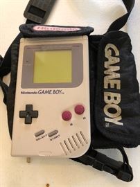 Vintage Gameboy with games