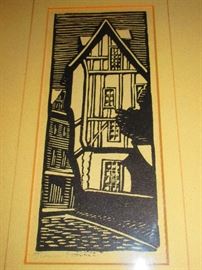 Woodblock print by Randolph Yeager