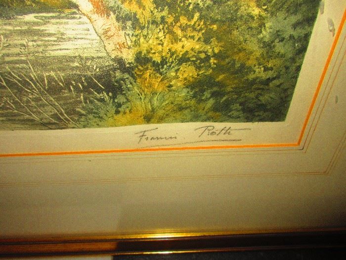 Signature of cottage engraving by Francais Rotti