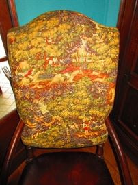  Detail of  Hunt motif Jacobean-style chair
