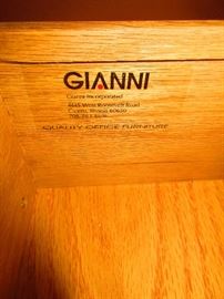 Detail of Gianni contemporary console table 