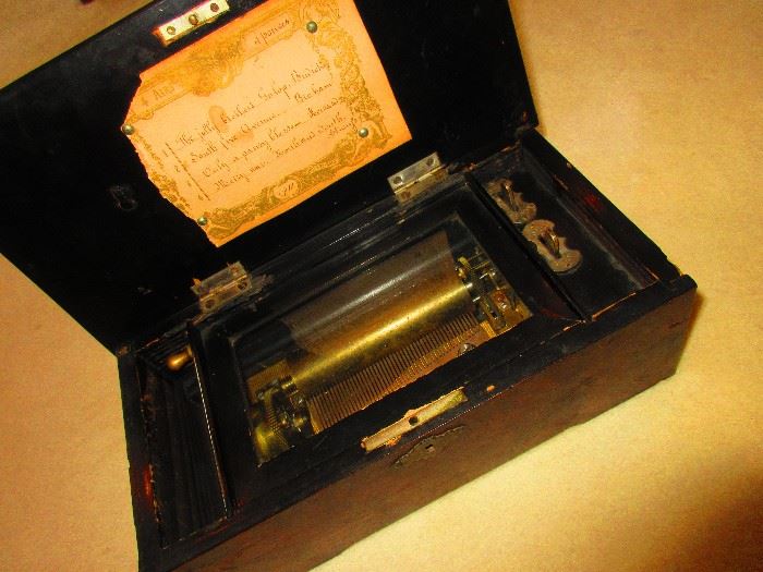 Detail of Antique Music Box