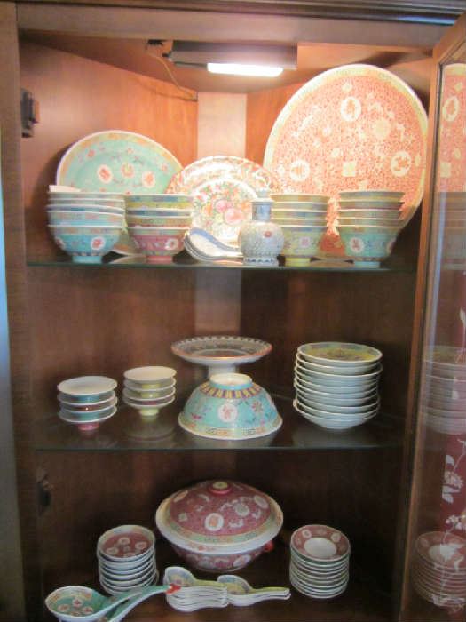 Large collection of Oriental Dishes