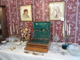 Paintings from Jordan - 12 - 11pc Place Setting Thai Siam Brass / Bronze Silverware w/Wooden Box -More