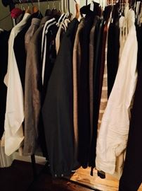 Several J Crew White Button-down shirts, size S and a nice assortment of casual jackets and outerwear