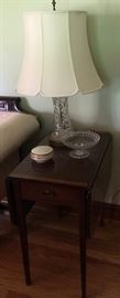 Pair of Pembroke Tables and Lamps
