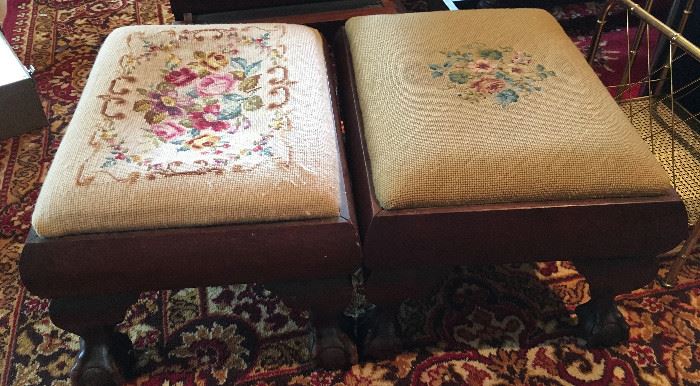Hand stitched stools