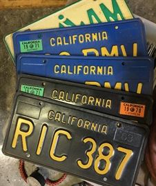 Old Tennessee and Ca Tags