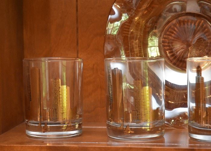 Cocktail Glasses (Skyline), Depression Glass Bowl
