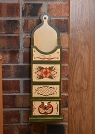 Country Painted Wall Storage / Organizer