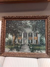 Teague house, original oil by Gladys Campbell.