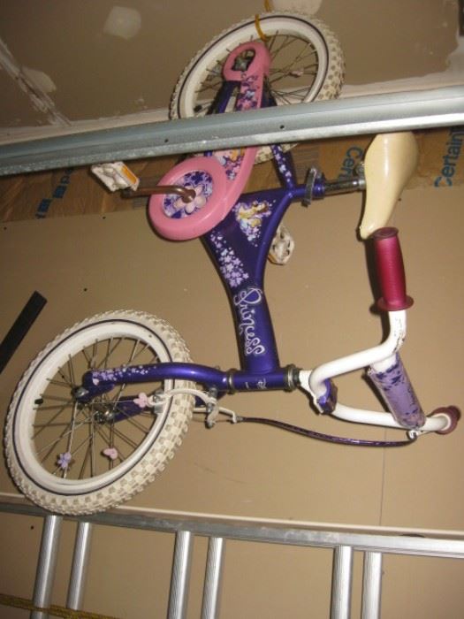 Little girls princess bicycle
