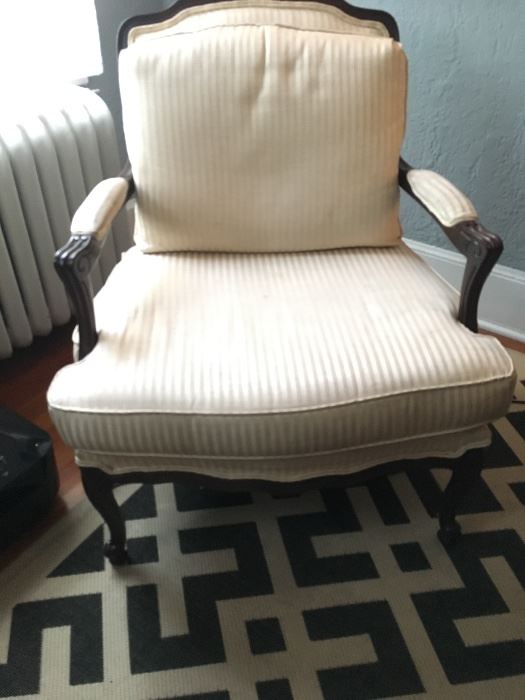 Vintage upholstered white chair