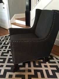 Gray silver studded chair