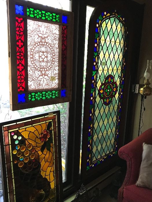 Antique Stained Glass (large one to the right the family has withdrawn)
