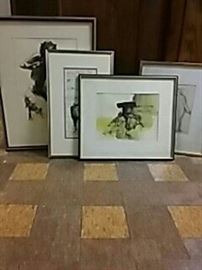 Four Pieces of Framed Art