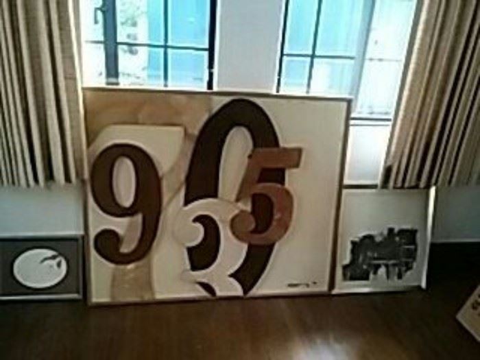 Large Number Art Piece and More All Signed