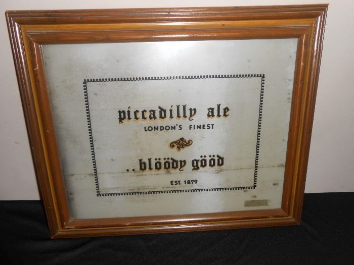 vintage beer mirror