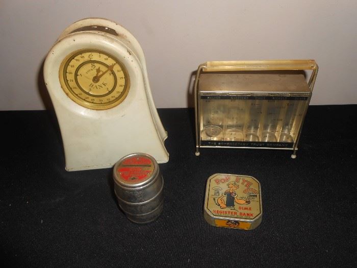 vintage coin banks - popeye too