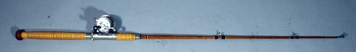 Pflueger AutoPla #2465S Reel and Bamboo Boat Rod