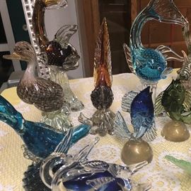 All Italian Murano Glass Figurals : Fish & Birds