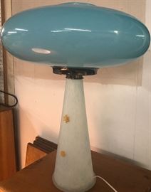 Murano Italian Glass Mushroom Lamp Mid-Century Vintage Excellent 