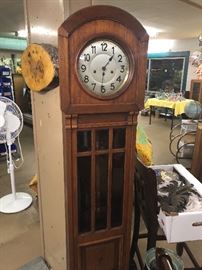 floor clock arts & crafts/beveled glass sounds nice 