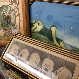 vintage prints framed