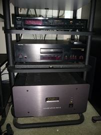 top DENON tuner = middle Rotel disk player